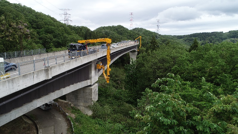 主要地方道　金沢井波線　県単橋りょう補修　工事（荒山大橋）（足場工その１）(ゼロ県債)