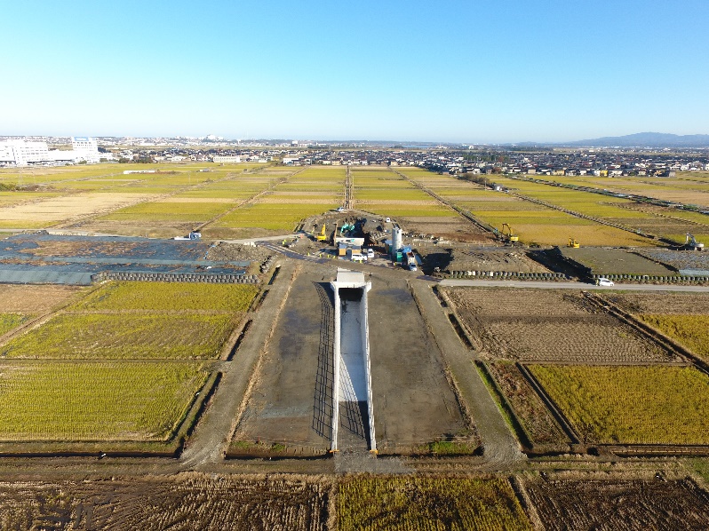 大浦千木町線取付道路築造工事（木越町）